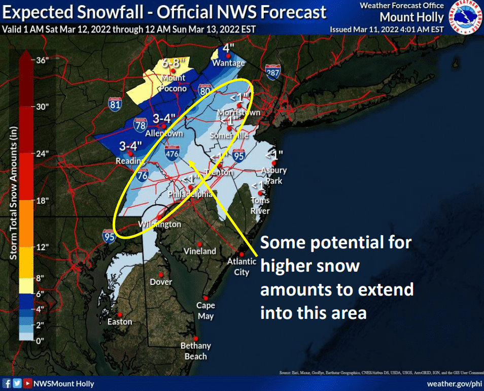 Snow Map Bomb Cyclone Map