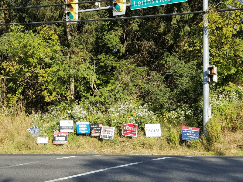 Signs School Board Candidates
