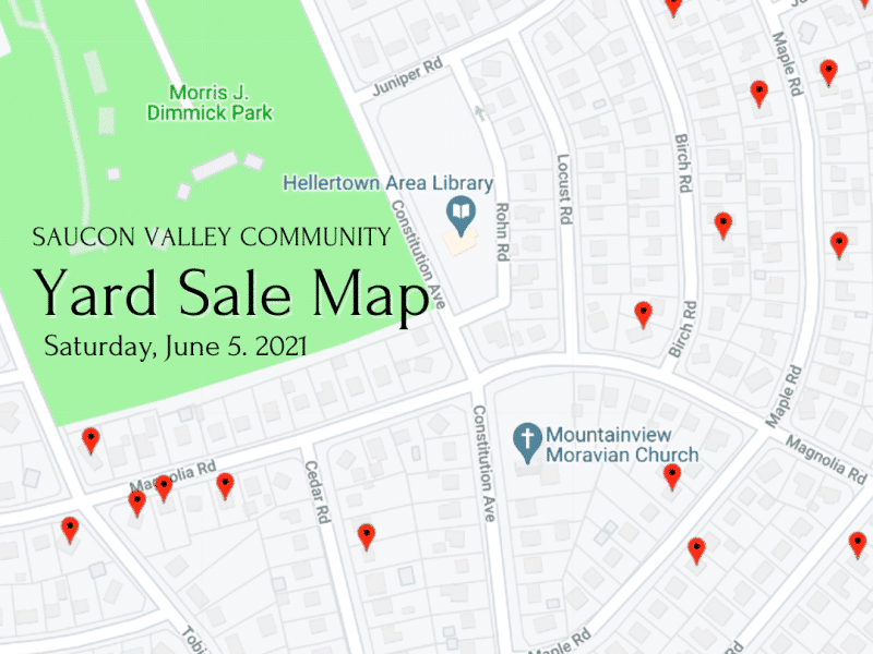 Saucon Valley Community Yard Sale Map
