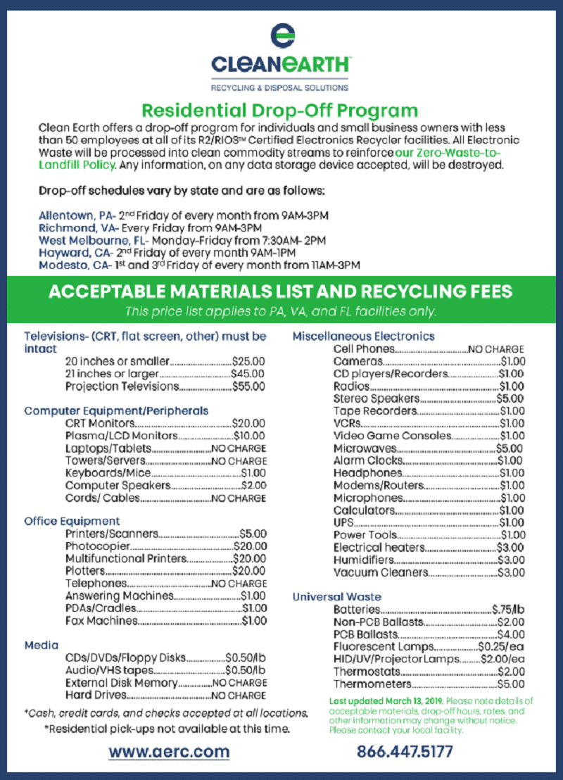 Electronic Recycling Fees