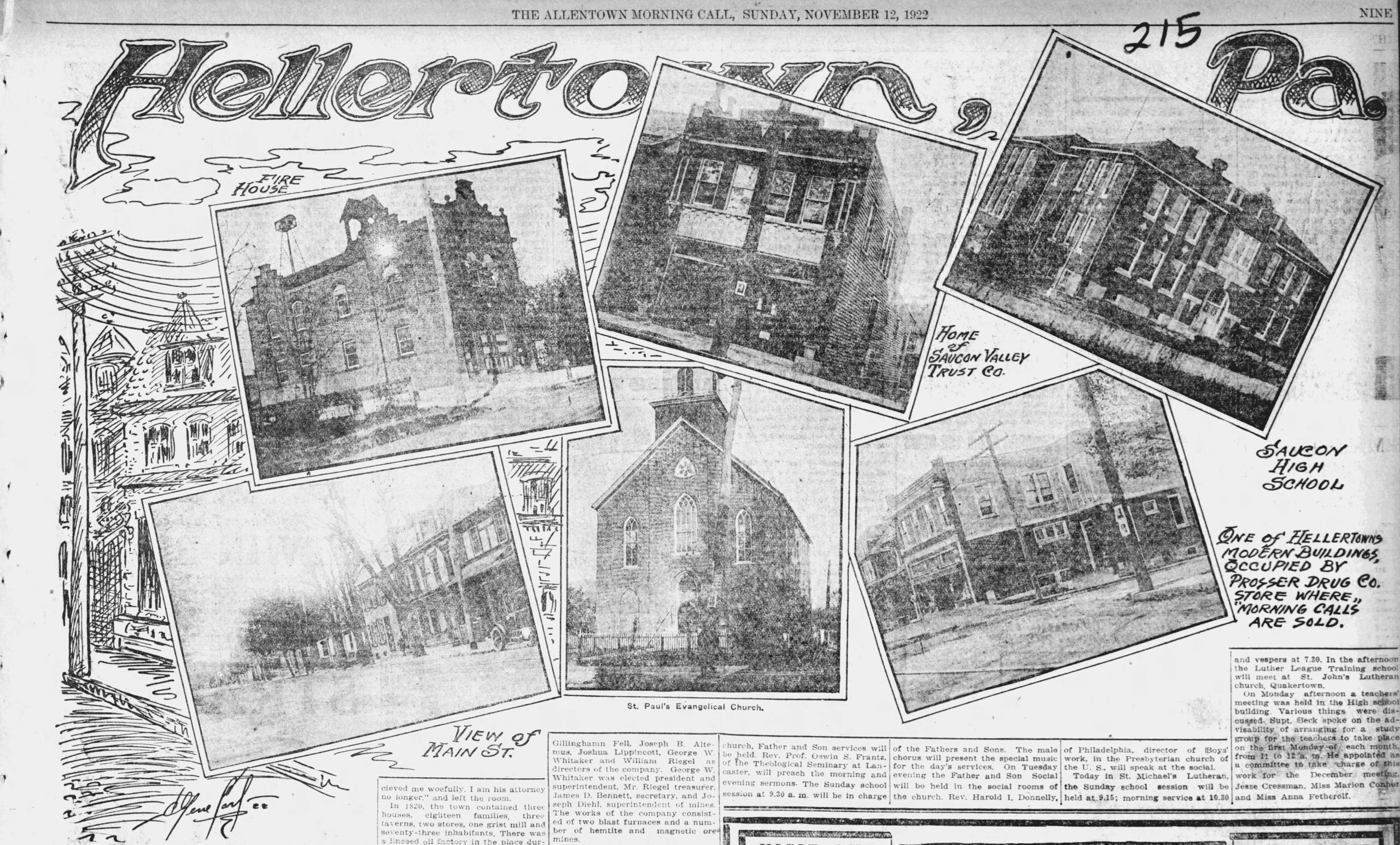 Hellertown 1922 Profile