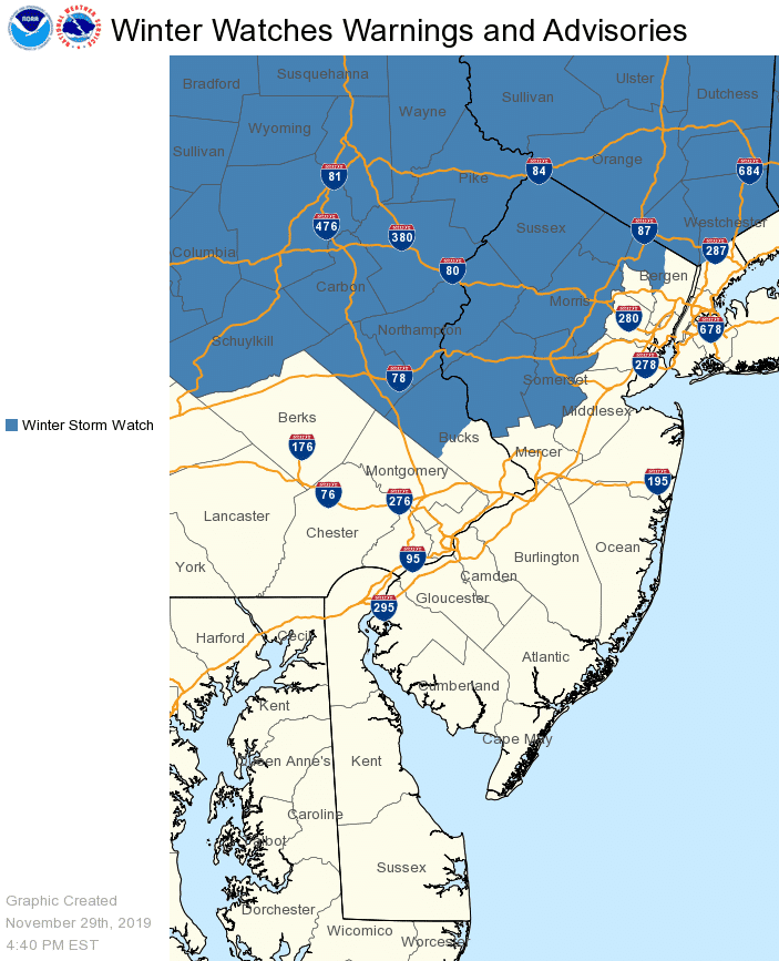 WSW 11.29.19 Winter Storm Watch
