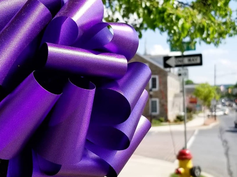 Relay for Life Purple Bow