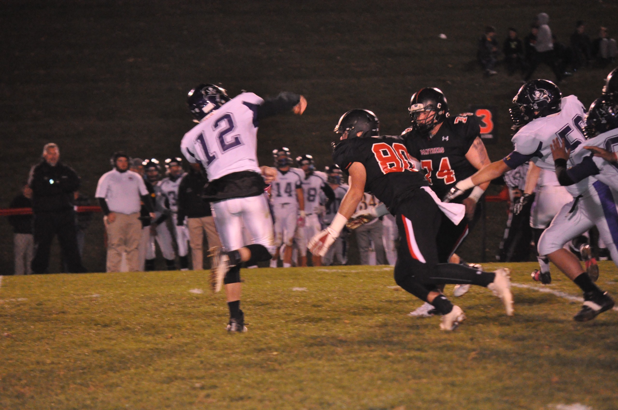 The panthers pressured the Pirates all night long.