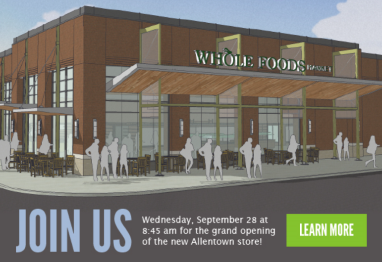 The new Allentown Whole Foods store will be located at 750 N. Krocks Road, Allentown, in the Hamilton Crossings shopping center in Lower Macungie Township.