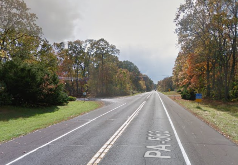 Rt. 563 south of Old Bethlehem Road in Haycock Township, Bucks County