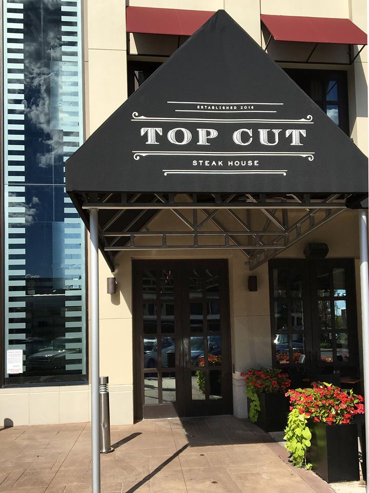 The entrance to the newly-opened Top Cut Steakhouse in The Promenade Shops at Saucon Valley in Center Valley