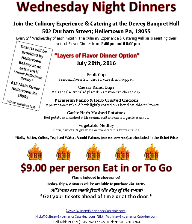 Cul Exp 7.20.16 dinner