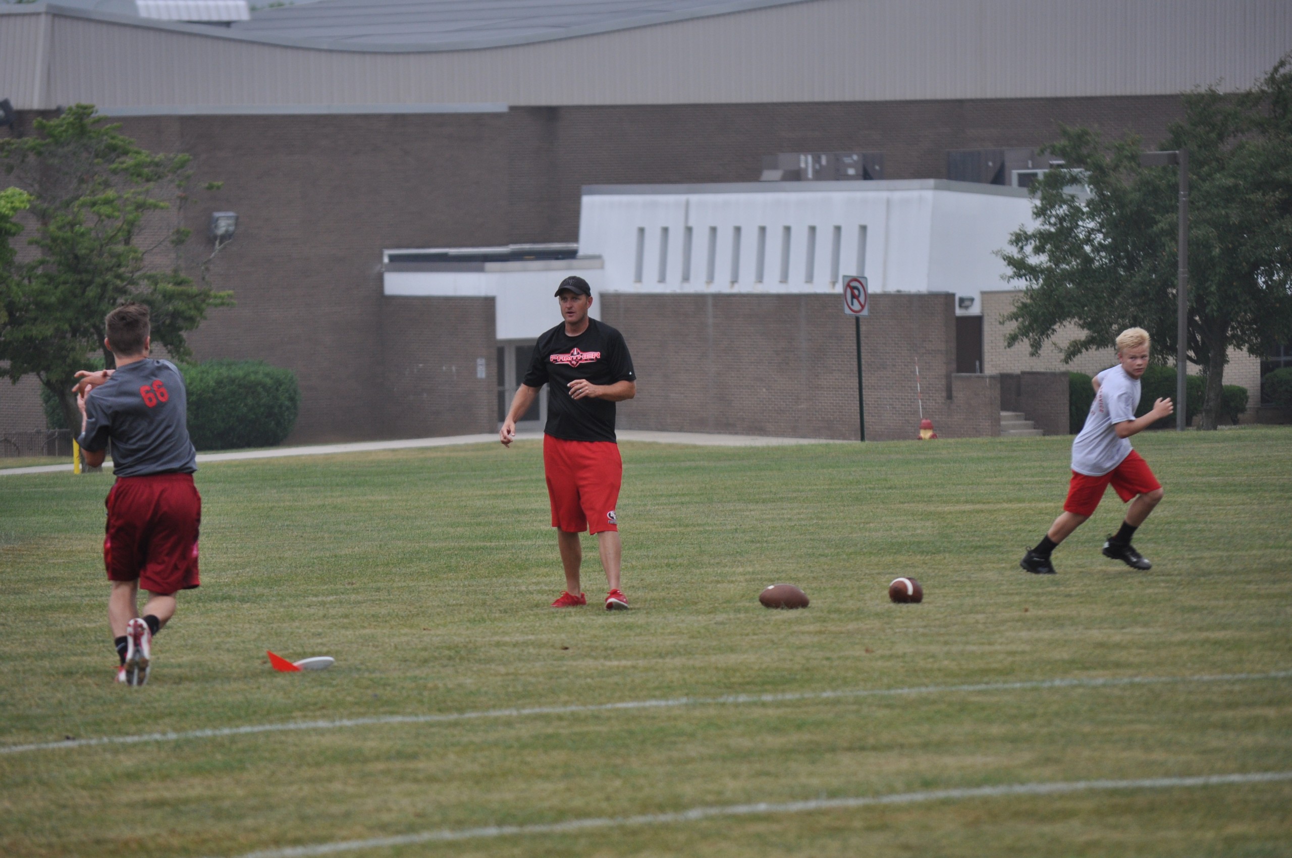 Coach Sams running his scoop and score drill.