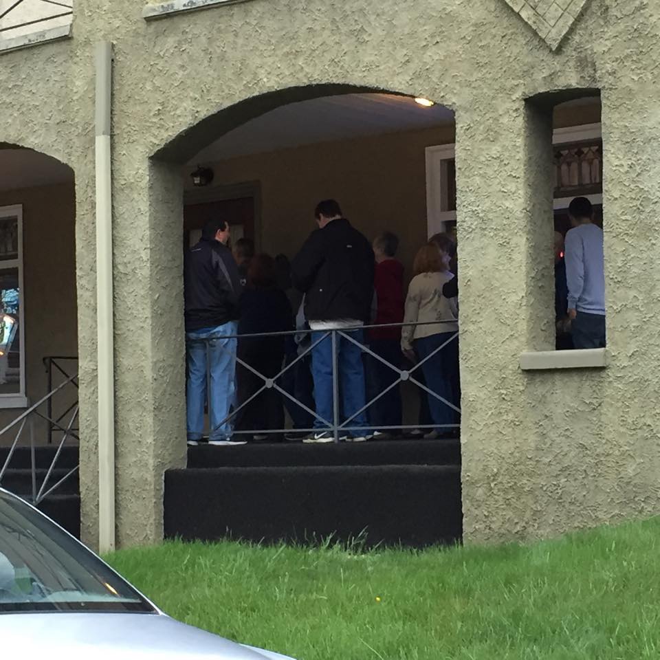 Customers stand in line to get a table at Crossroads. Since news broke that the restaurant would close May 7 long lines outside the front door have become a relatively common sight.