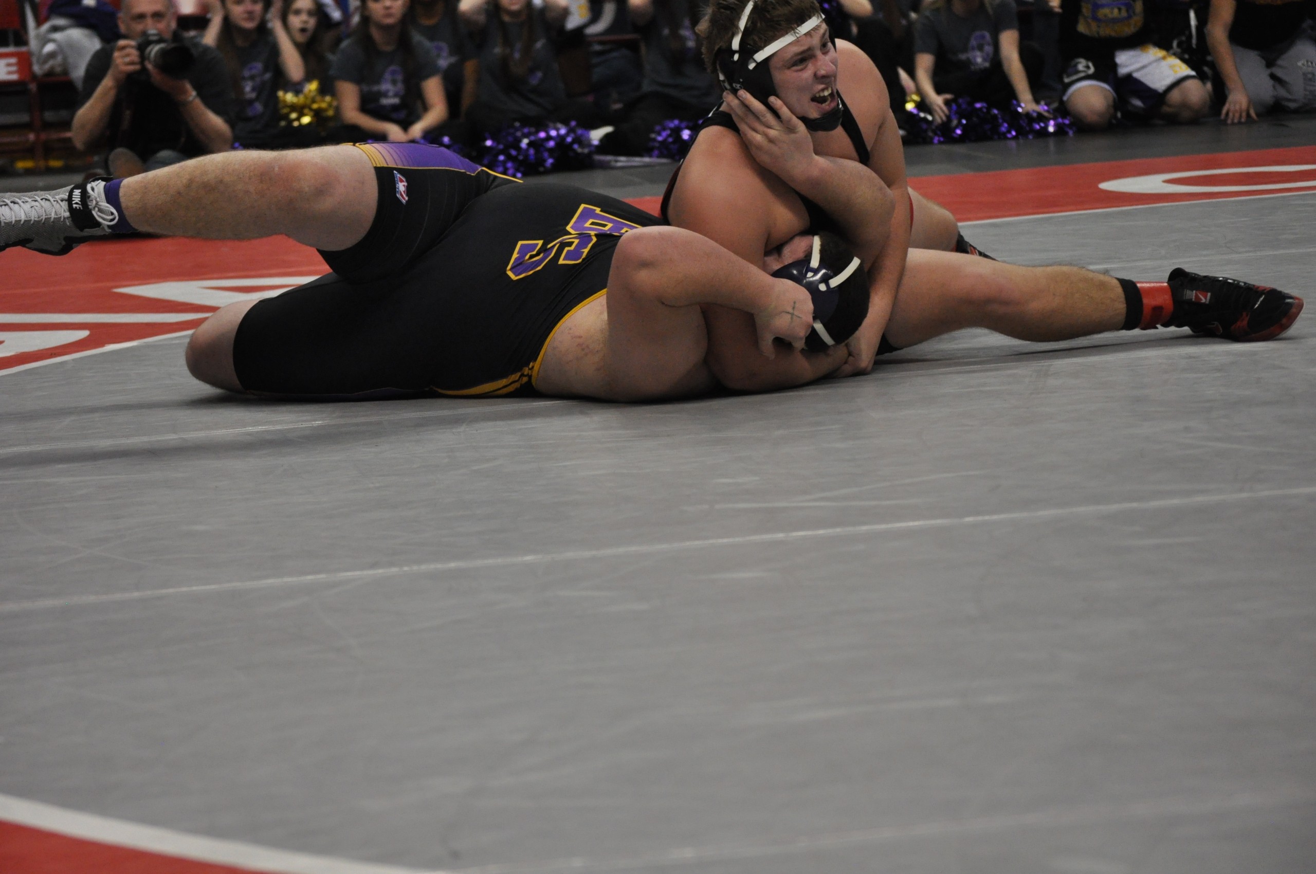 Saucon Valley Panther Trey Polak clawed his way to a pin