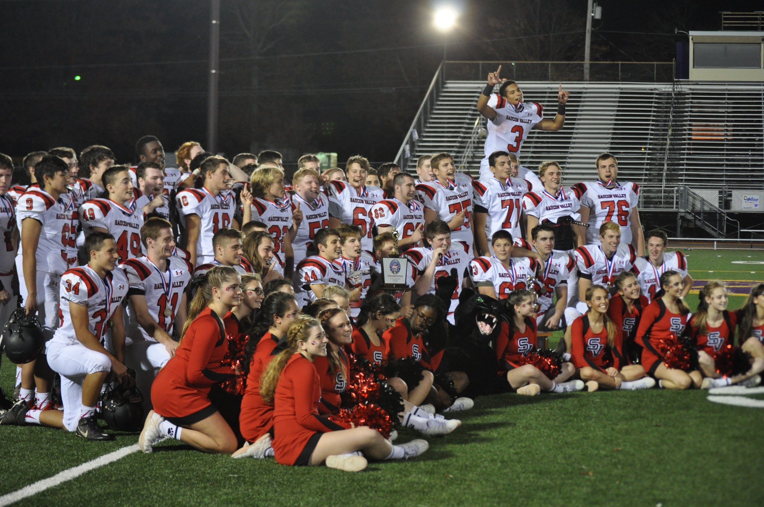 Saucon celebrates their 2015 undefetaed Colonial League championship