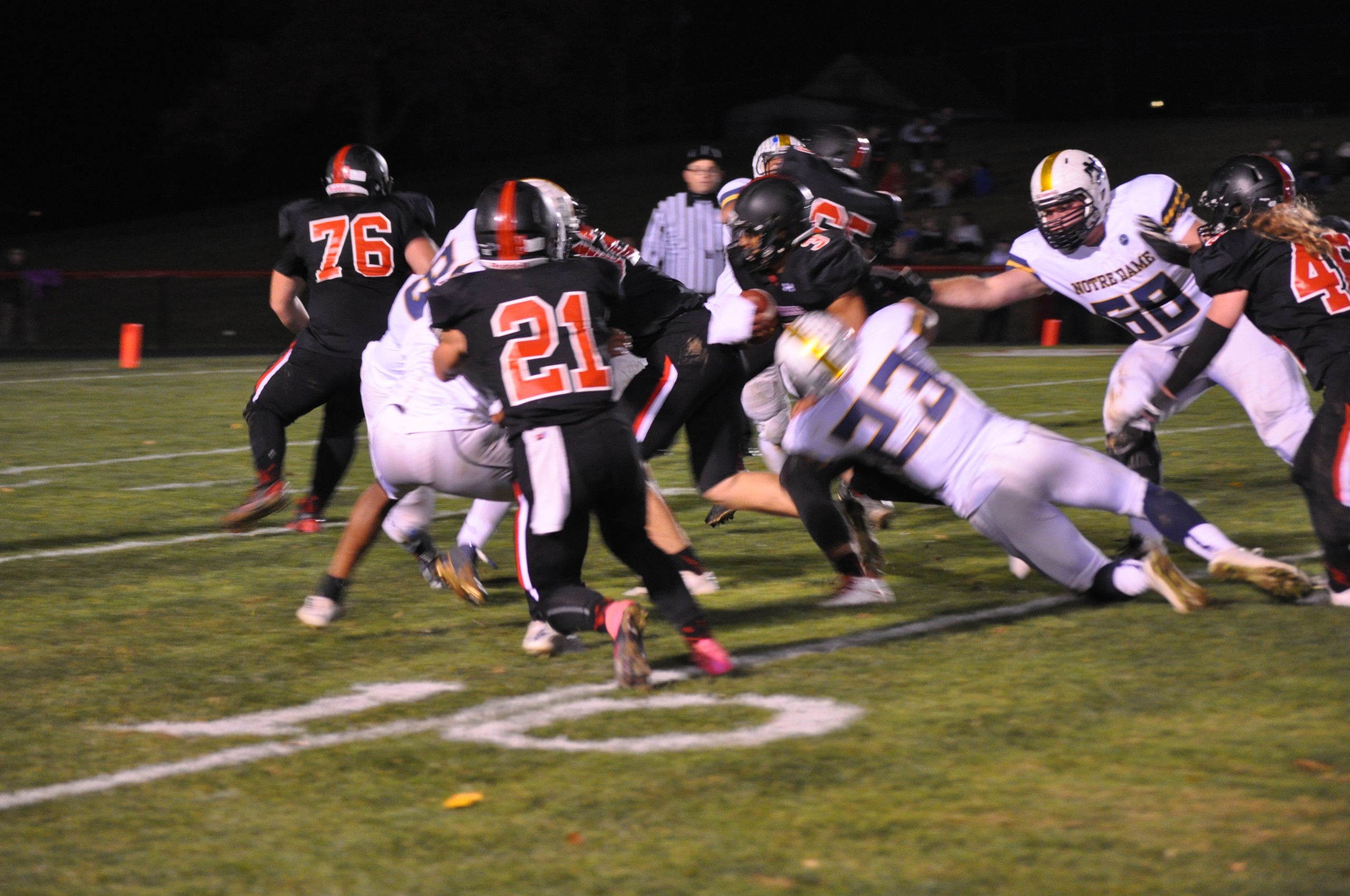 Evan Culver was his usual workhorse self as he rushes 24 times for 201 yards passing Nick Savant to become SV's all-team career leading rusher.