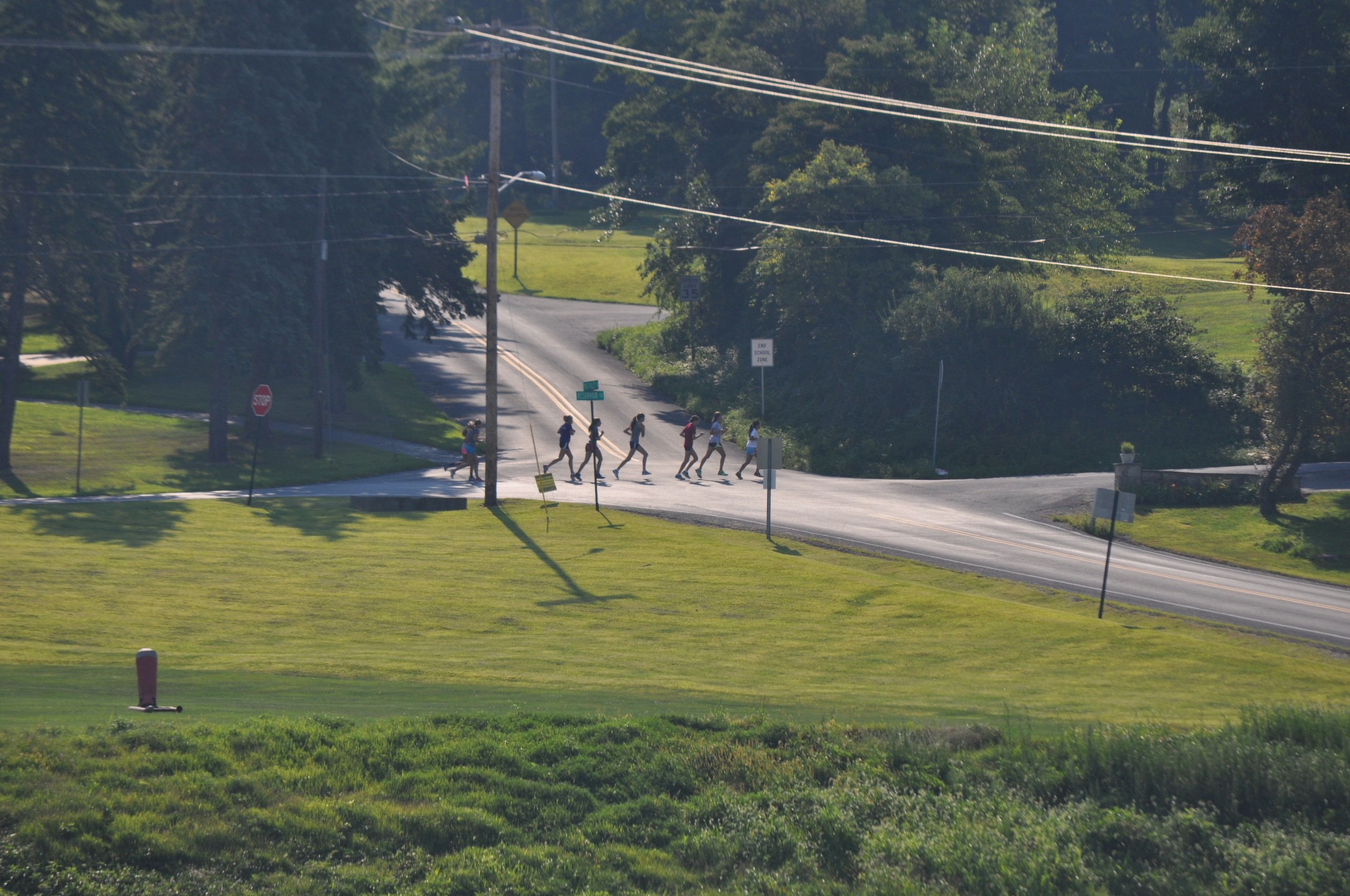 Saucon Valley cross country crossing Polk Valley Road