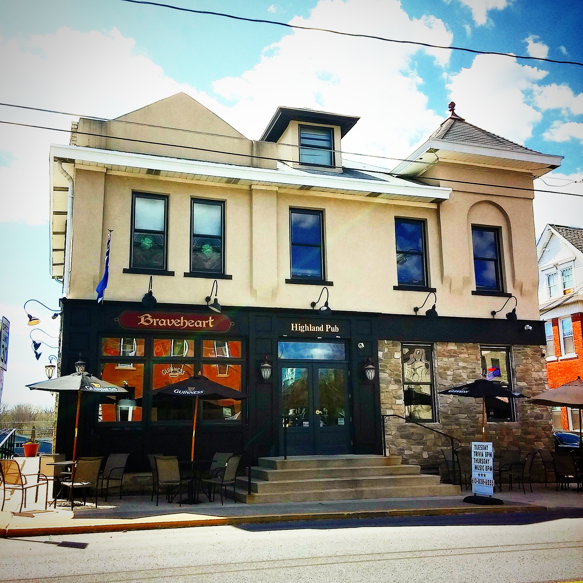 Braveheart Highland Pub is located at 430 Main St., Hellertown, in the heart of the borough's downtown.