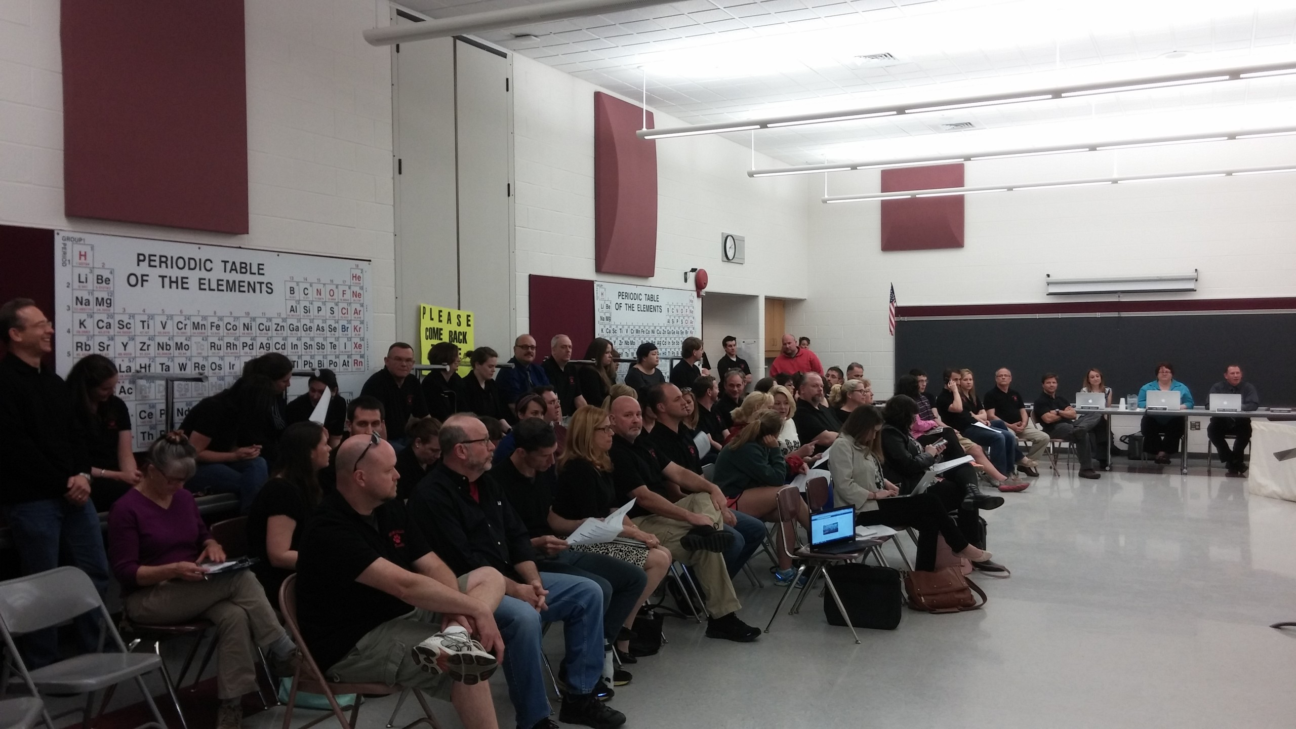 Saucon Valley teachers packed a school board meeting Tuesday night, where they addressed contract negotiations that have been ongoing for more than three years.