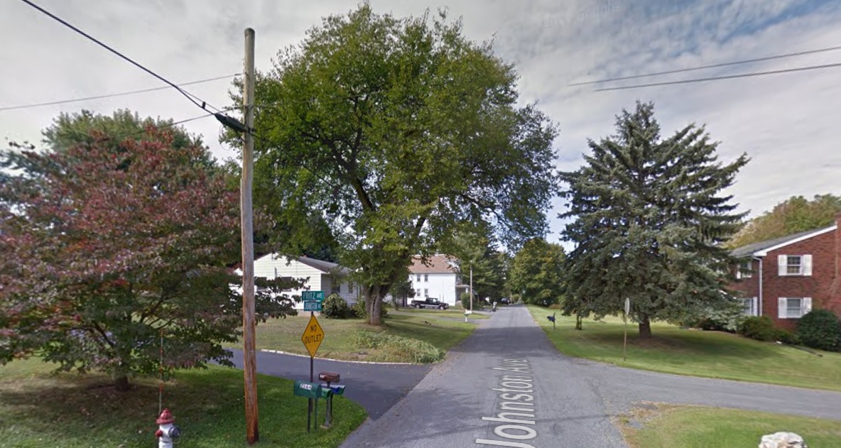 The intersection of Johnston and Fritz avenues in Steel City, Lower Saucon Township