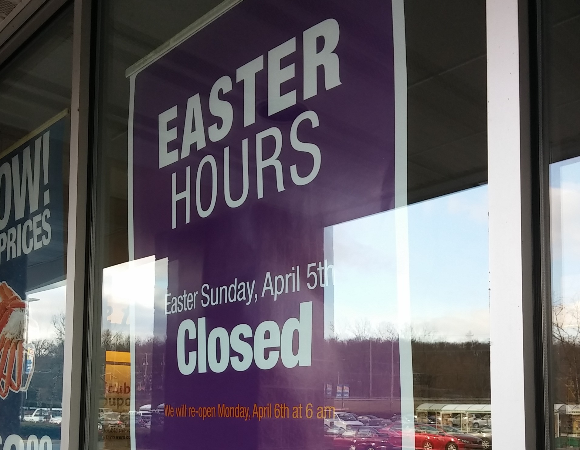 The Giant supermarket at 1880 Leithsville Road, Lower Saucon Township, will be closed on Easter Sunday.
