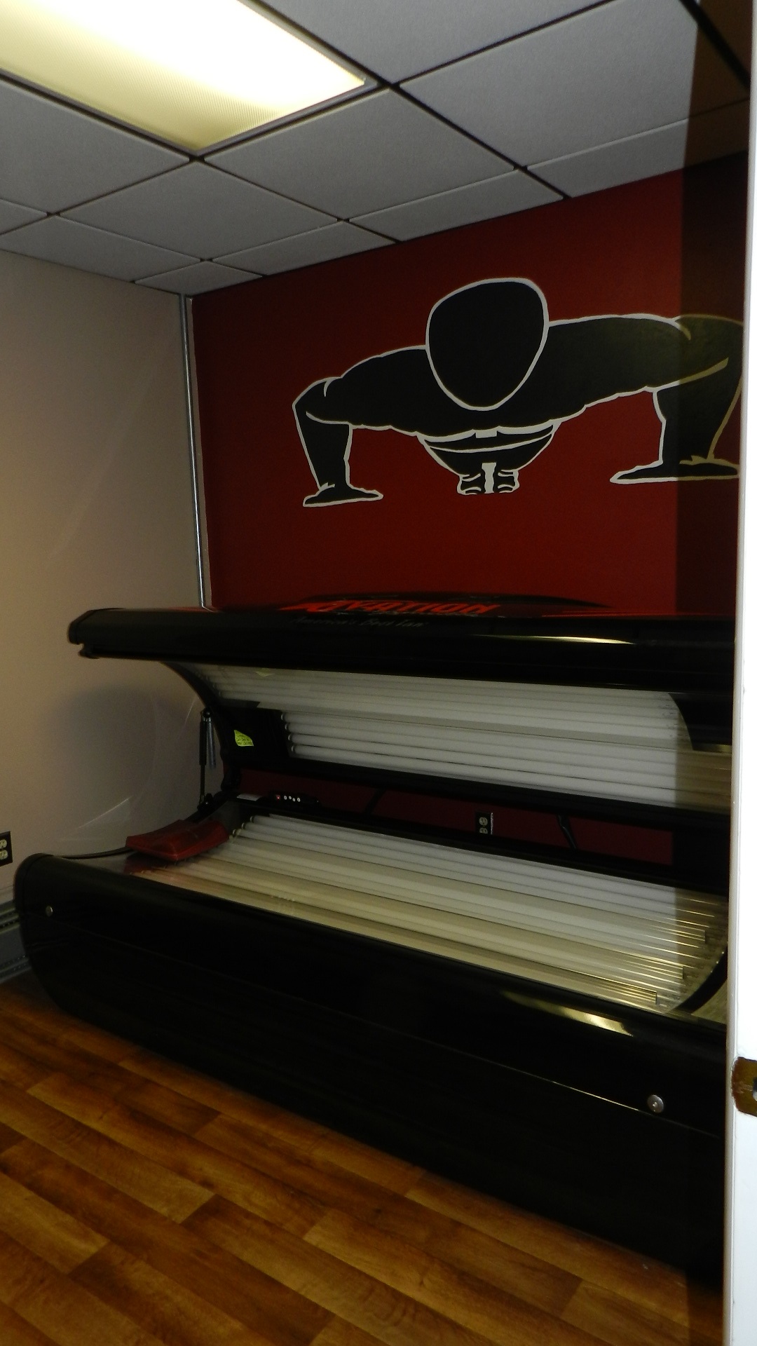 The Main Street Gym has a private tanning room for members.