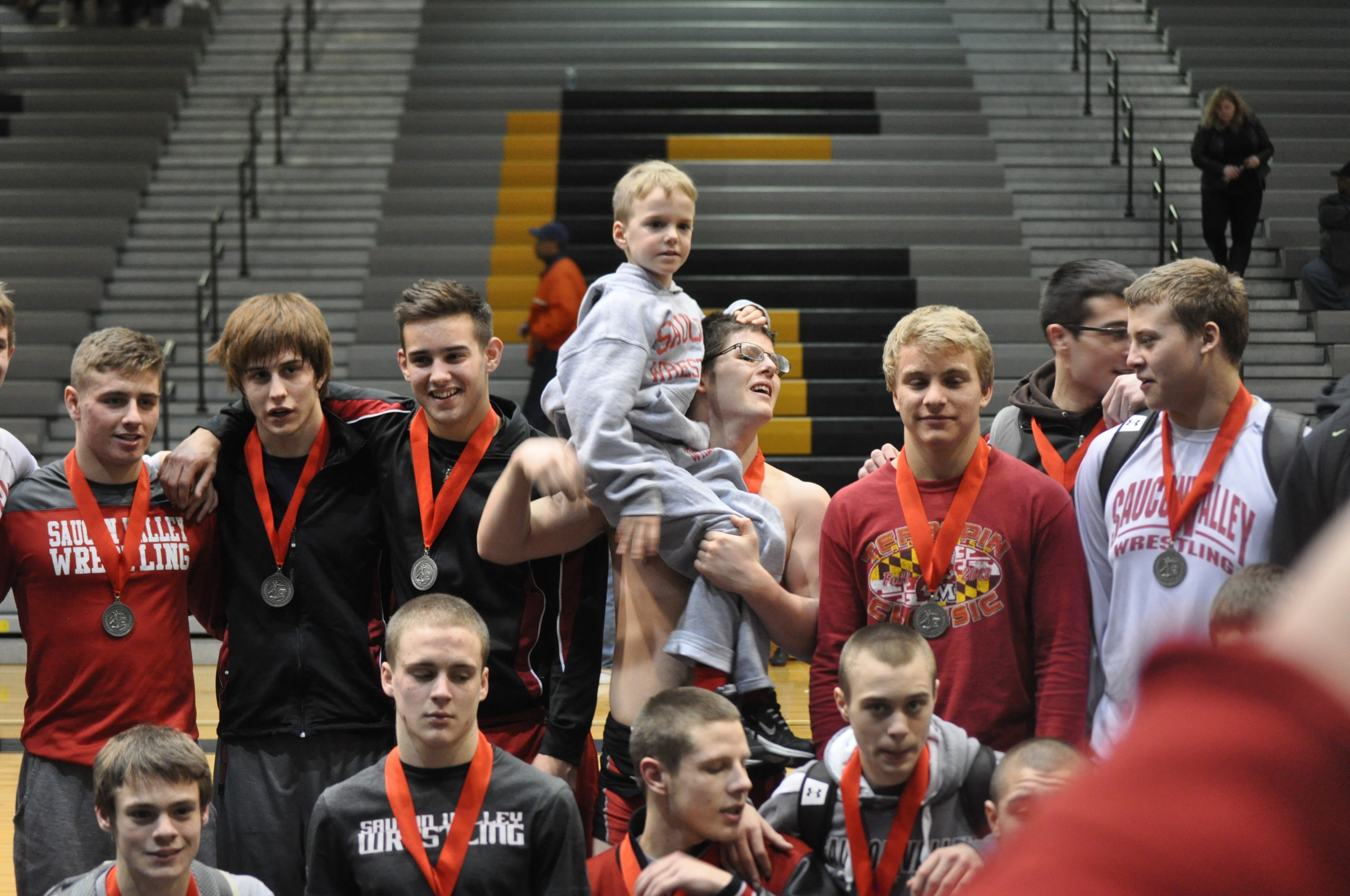 After a long tough day, Saucon celebrates.