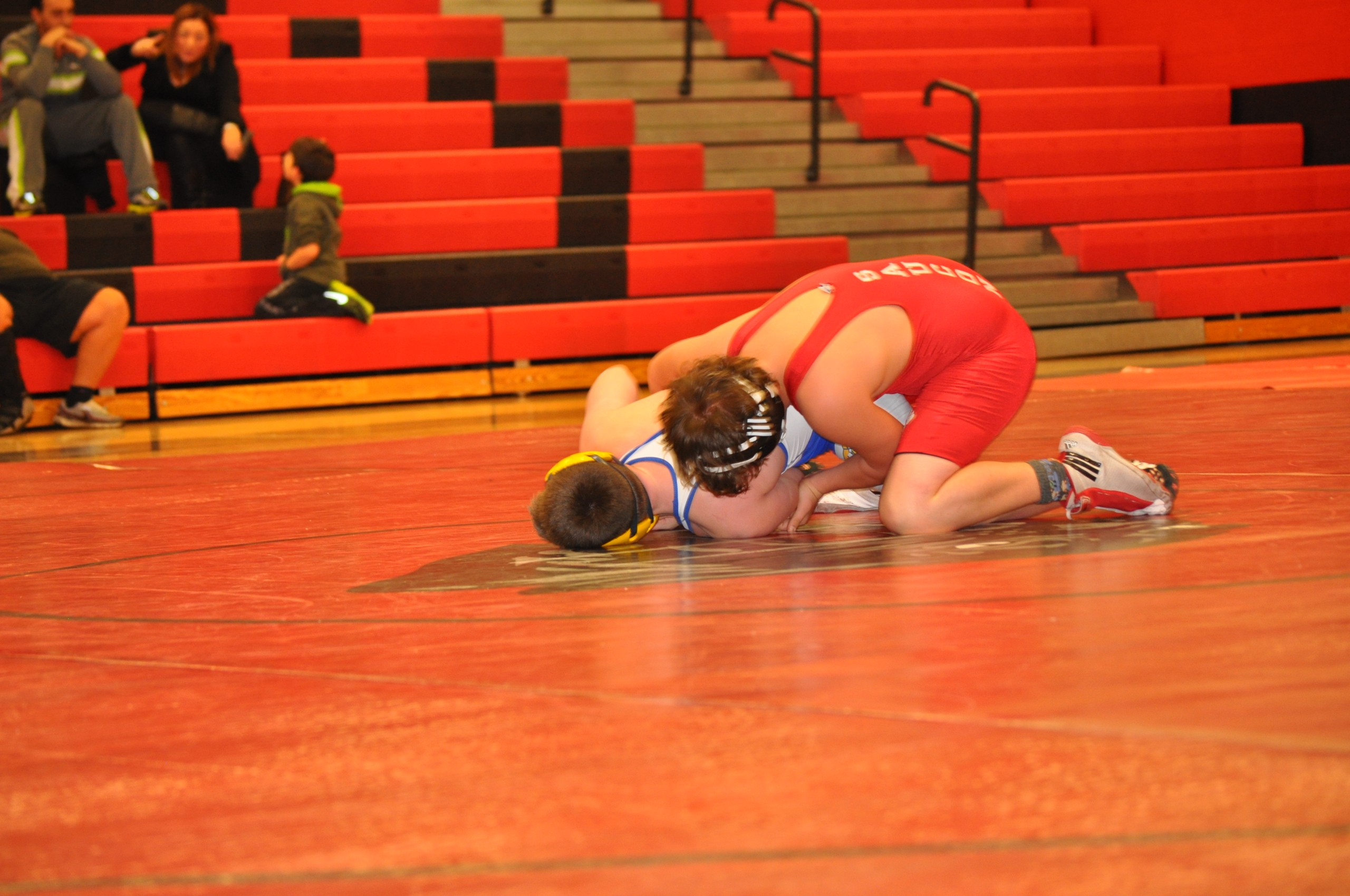 Jarret Hirschbeck was named junior high wrestler of the match against Wilson.
