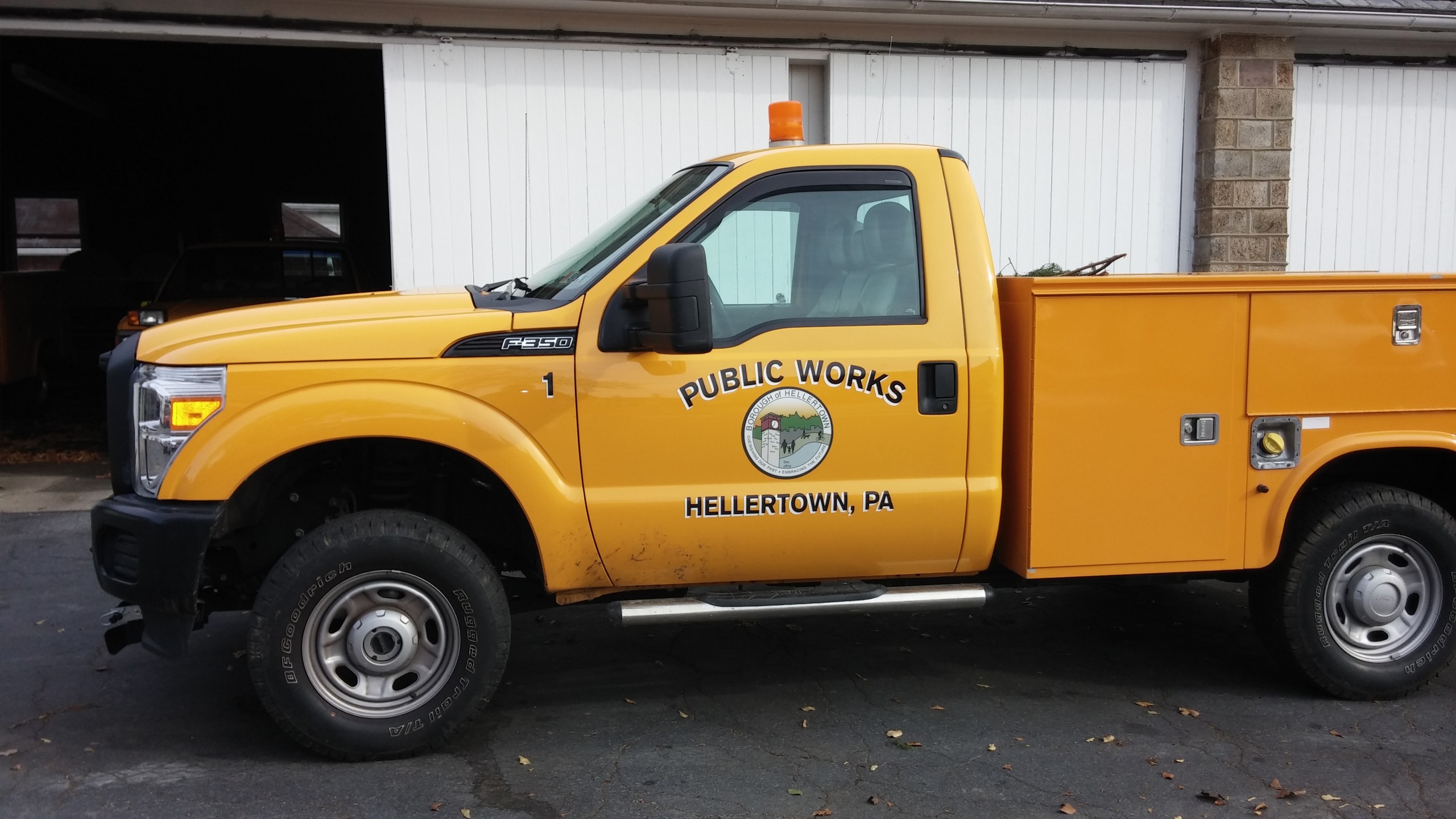 A Hellertown Public Works Department vehicle