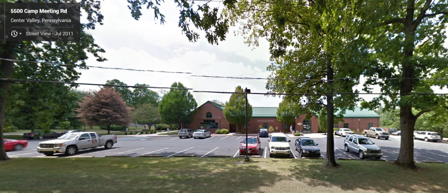 The Upper Saucon Township Municipal Building, 5500 Camp Meeting Road, Center Valley, will host a public forum with DEP officials on Thursday, Dec. 4, 2014. High radon levels were recently discovered in several Center Valley homes.