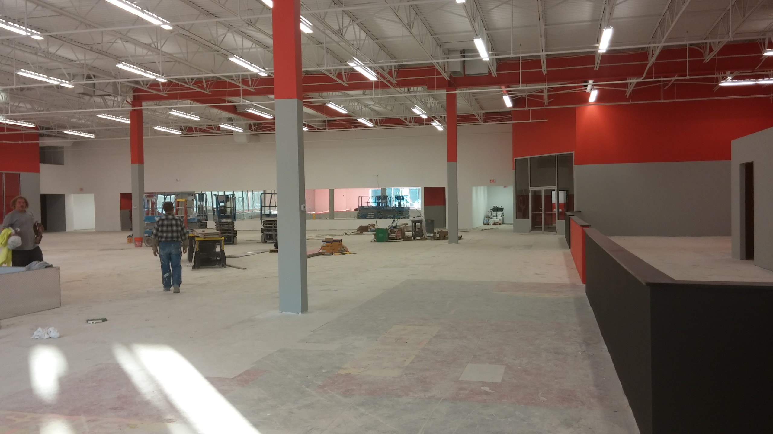 The interior of Maxx Fitness on Rt. 378 in Lower Saucon Township is still being finished. A Dec. 1 "soft opening" is targeted, a company official said Monday.