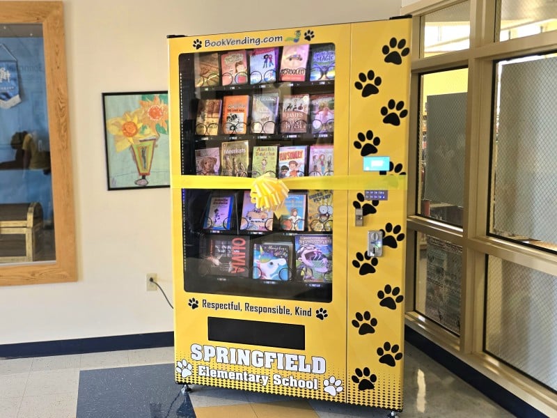 Springfield Elementary School Palisades Book Vending Machine
