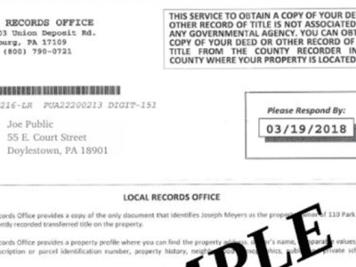 Bucks Deed Mailer